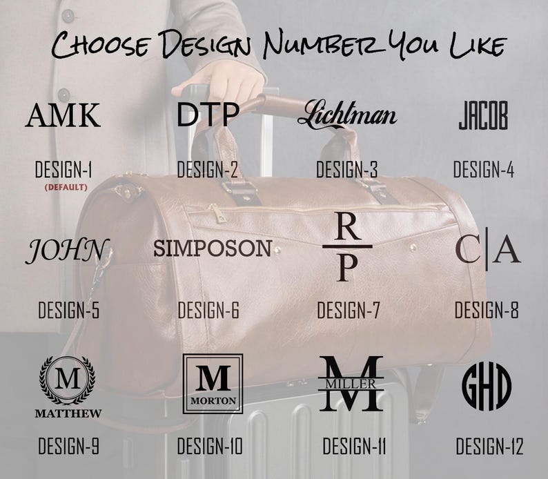 Personalized Mens Travel Bag, Full Grain Leather Duffel Bag, Monogrammed Duffle Bag, Weekend Luggage Bag,Unique Christmas Gifts,Carry-on Bag image 2