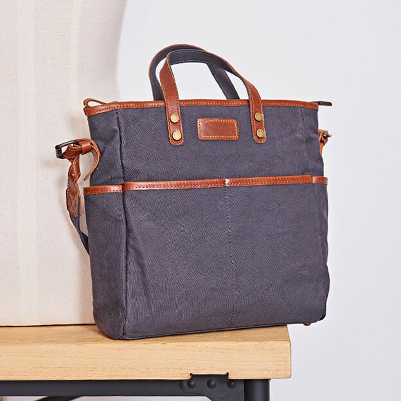 Men's Monogrammed Gifts Canvas Messenger Bagbriefcase Etsy