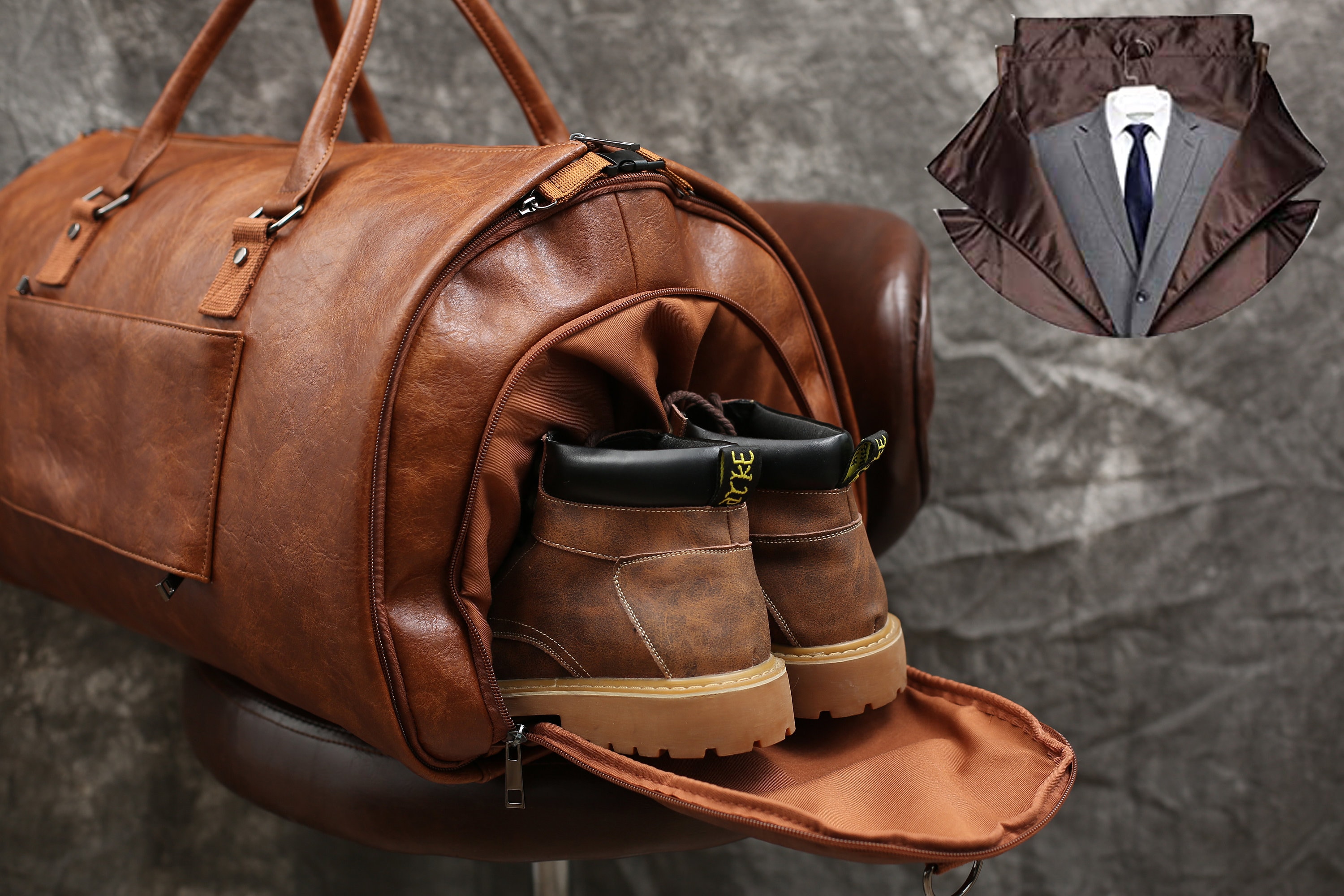 Leather holdall with shoe compartment new arrivals