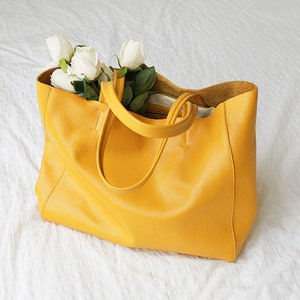 Personalized Leather Tote Bag, Totes, Tote Bag With two Pouch, Gift for Her, Anniversary Gift For Women,Christmas Gift, Valentine&#39;s Day Gift