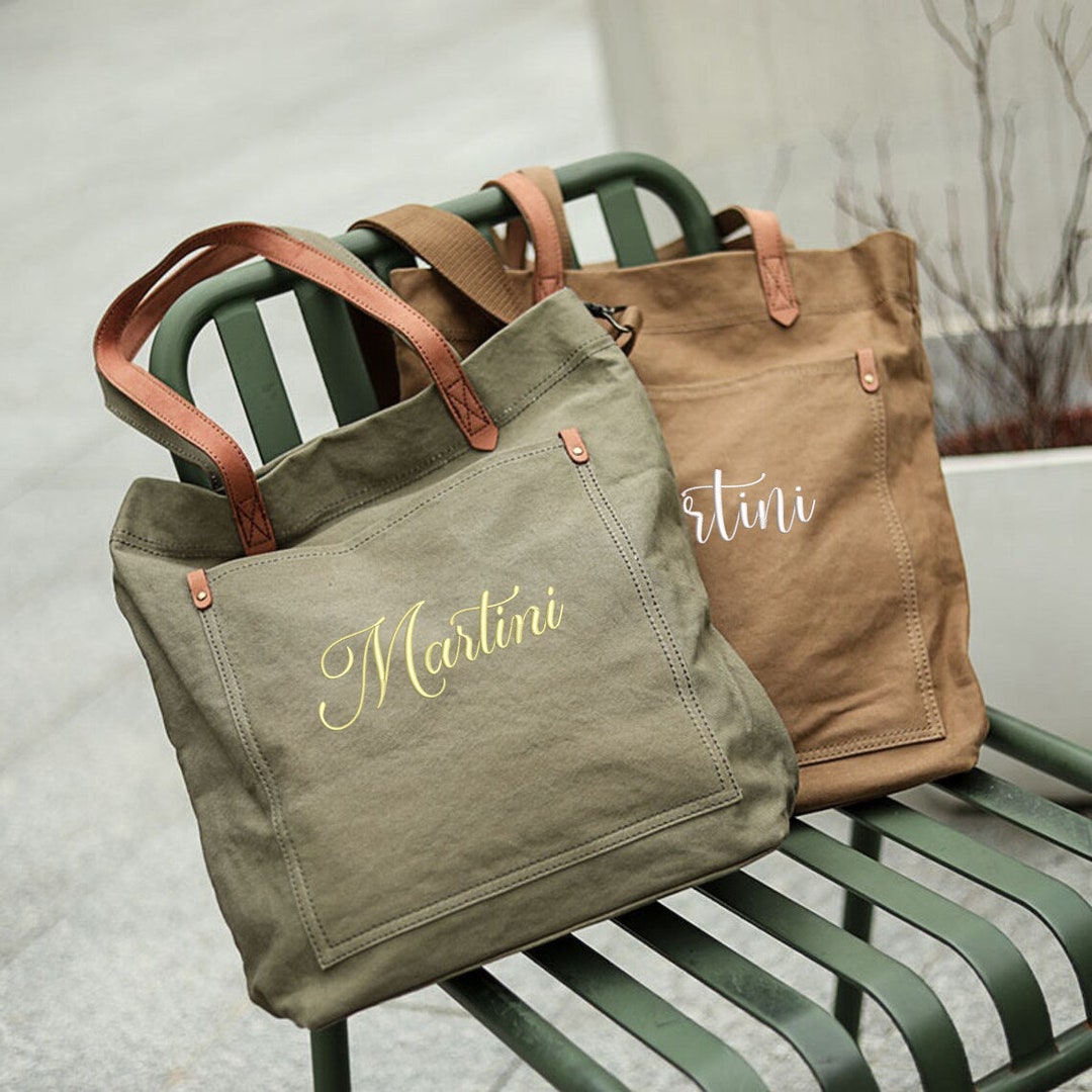 Personalized Bridesmaid Tote Bag, Gifts for Her, Embroidery Canvas Tote ...
