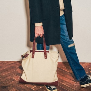 Sac fourre-tout en toile fait à la main sac fourre-tout de demoiselle d'honneur sac fourre-tout de tous les jours sac de plage unisexe sac de demoiselle d'honneur cadeau Shopper sac avec poignées en cuir