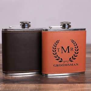 Groomsmen Gift, Groomsman Gift, Personalized Engraved Flask Set, Groomsman Proposal Gift, Best Man Gift, Wedding Gift, Bachelor Party Gift