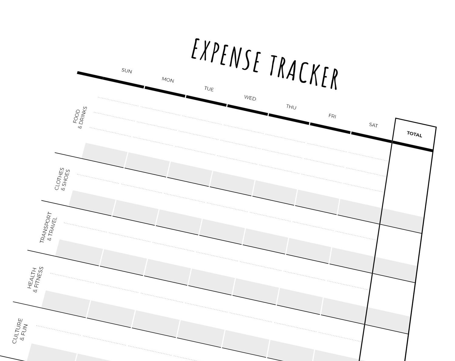 Weekly Expense Tracker Printable PDF A5 Portrait Instant - Etsy