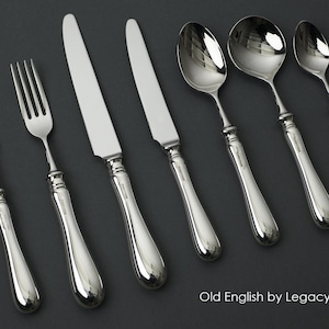 Baguette pattern 44 piece place setting in Hallmarked Sterling Silver