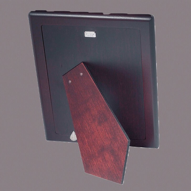 Marco De Fotos Plata Esterlina 925 Lisa 5x7 (13x18 Cm) - Sello 7341, Respaldo Madera, Reino Unido