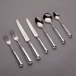 French Thread pattern 44 piece place setting in Hallmarked Sterling Silver