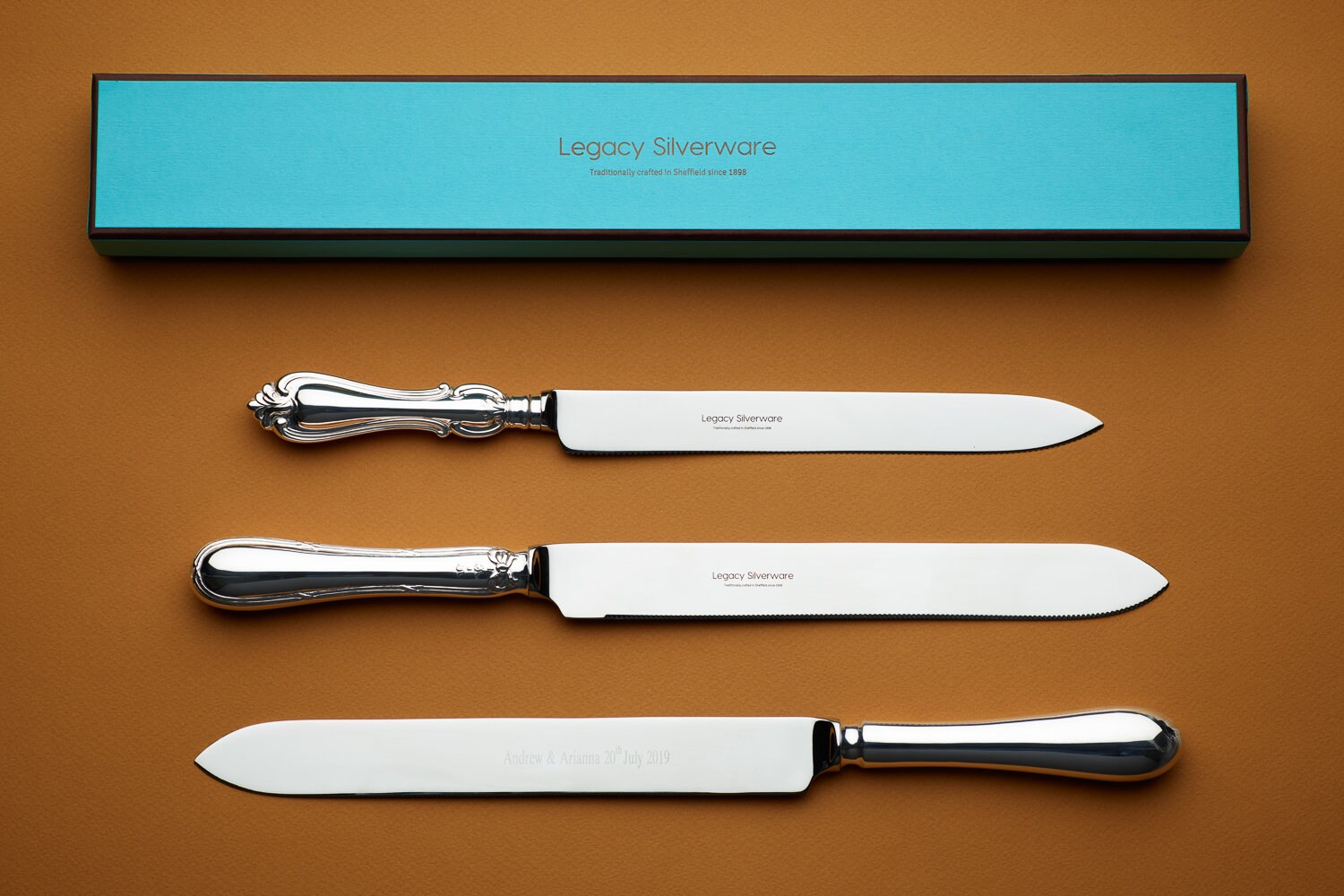 Sterling Silver Wedding Cake Knife pistol Pattern Etsy