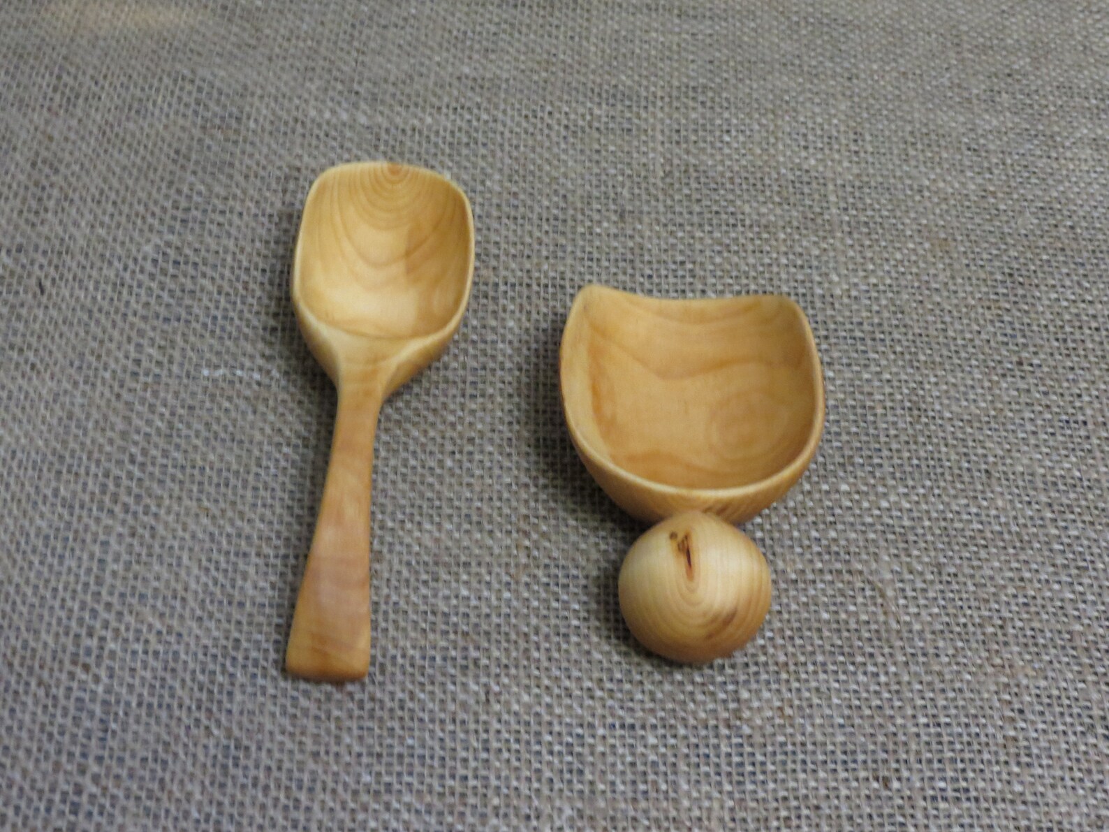 Set of wooden scoops Spice scoop Wooden scoop Hand carved Etsy