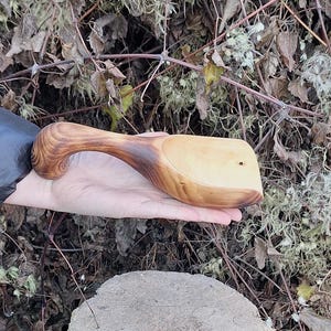 Holzschaufel aus Gebranntem Linden Holz Handgeschnitzte Schaufel Getreideschaufel Mehlschaufel Zuckerschaufel