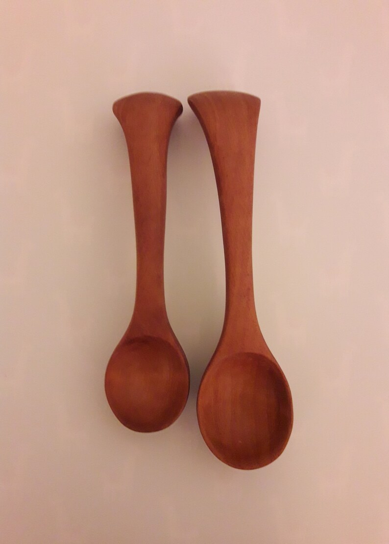 handmade wood spoon Set of spoons spoon handcrafted in pear wood . wooden spoon kitchen utensil wooden spoons