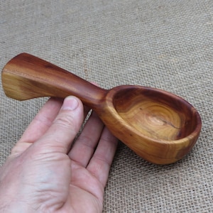 Wooden large spoon Apricot spoon Wood ladle Serving spoon