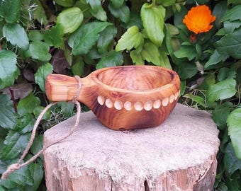 Bushcraft big kuksa Camping wood scandinavian mug Finnish kuksa cup