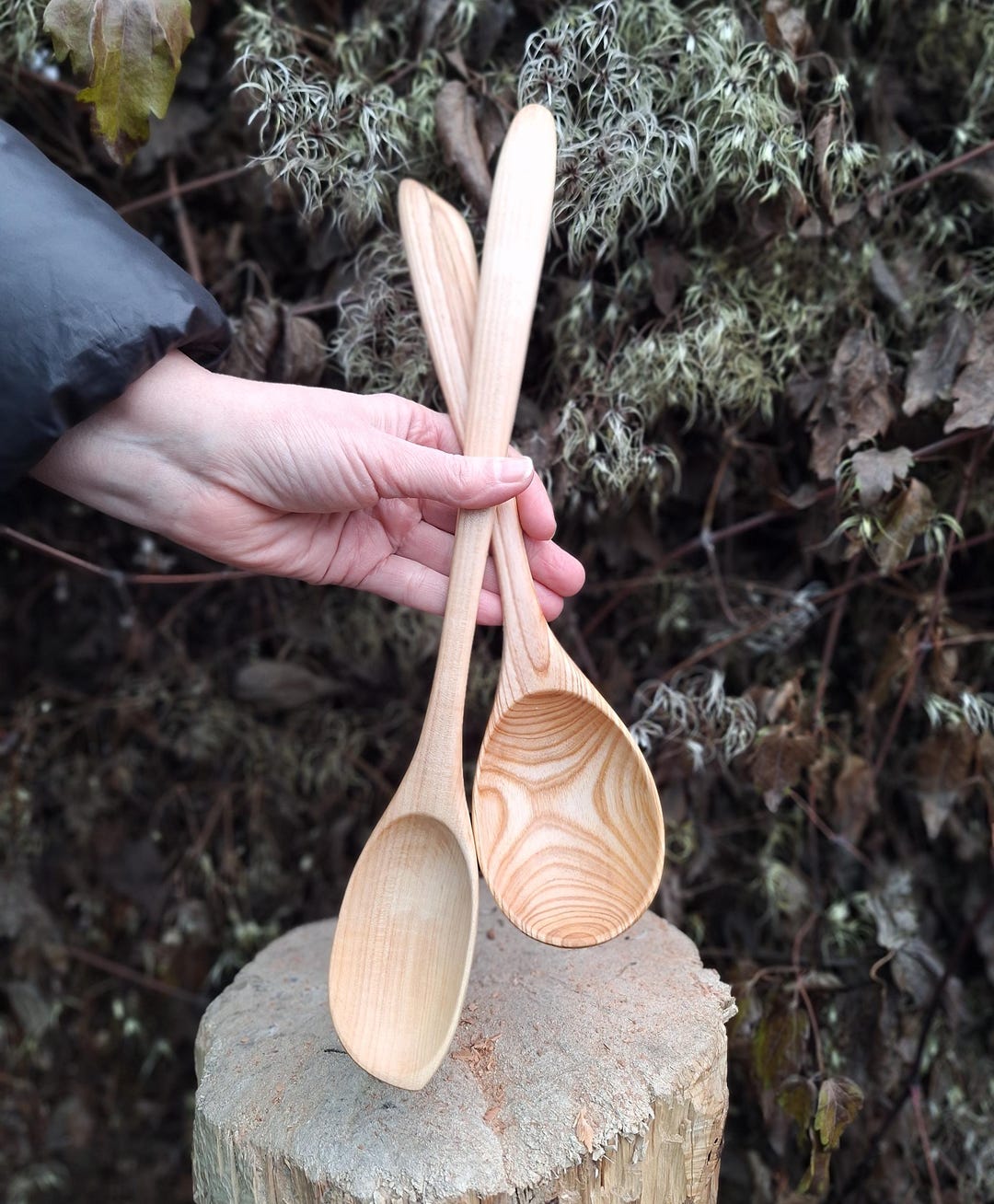 Large Wooden Stirring Spoons/long Handle Wooden Spoon/serving Spoons ...