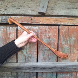 Large wooden spoon 17.3" Wooden stirring spoon with long handle