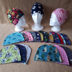 Helmmütze Fahrradmütze Kinder Mütze Fahrradhelm zB Sterne  Gr 43-56