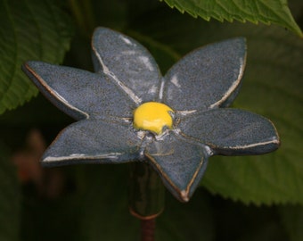 Ceramic flower ceramic flower blue frostproof garden ceramic
