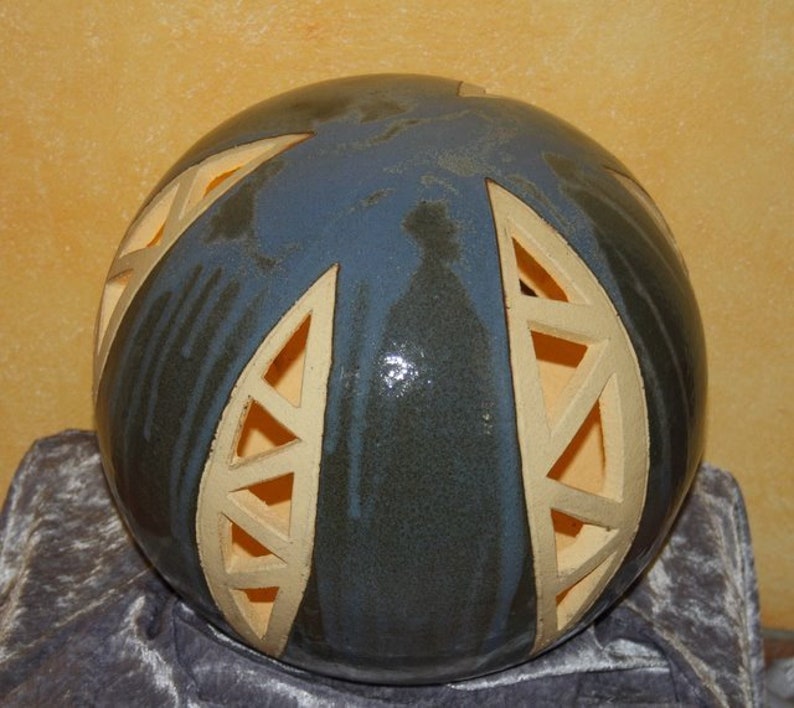 Boule en céramique céramique adapté pour léclairage en céramique de jardin pour lextérieur ou de la décoration dintérieur image 4