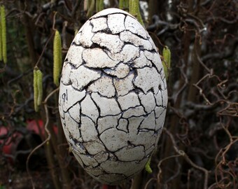 Oeuf de Pâques en céramique pour le jardin, résistant au gel