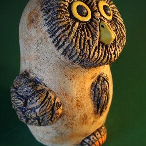 Ceramic owl sculpture small ceramic owl frost-resistant garden ceramics image 3