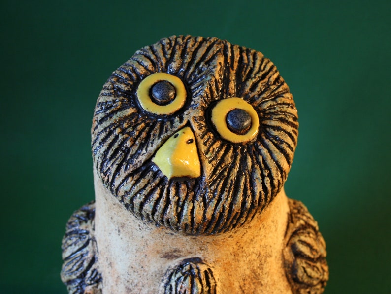 Ceramic owl sculpture small ceramic owl frost-resistant garden ceramics image 2