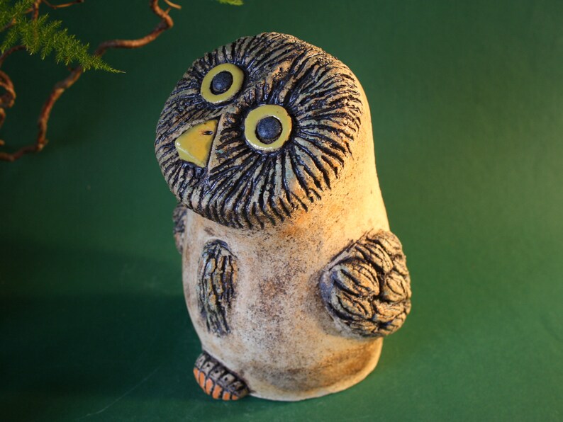Ceramic owl sculpture small ceramic owl frost-resistant garden ceramics image 8