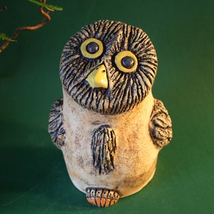 Ceramic owl sculpture small ceramic owl frost-resistant garden ceramics image 9