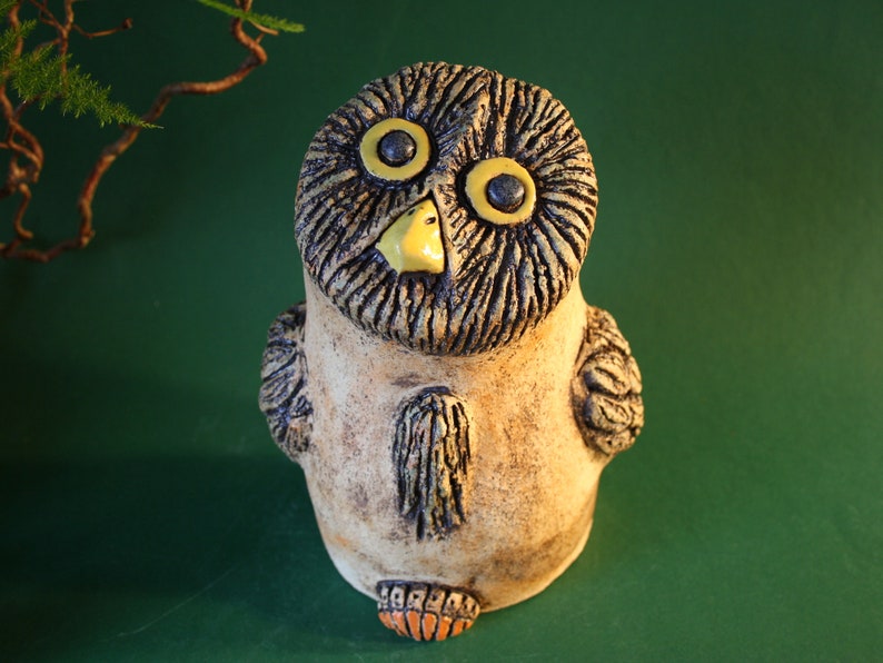 Ceramic owl sculpture small ceramic owl frost-resistant garden ceramics image 9