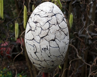 Oeuf de Pâques en céramique pour le jardin, résistant au gel