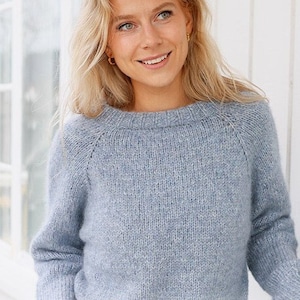 Knitted Raglan Sweater Ladies Jumper Instant PDF Knitting Pattern - Etsy