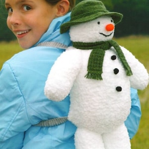 CUTE! Snowman Toy Rucksack/Backpack Bag ~ Knitting Pattern