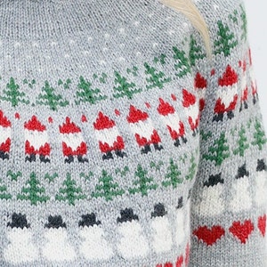 Christmas Sweater knitted ladies PDF instant download knitting pattern image 3