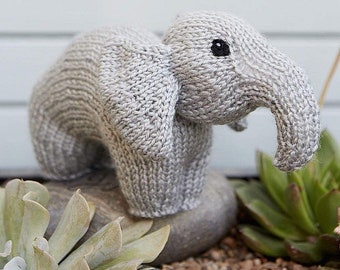 Patrón de punto de juguete de elefante Patrón de punto descarga instantánea PDF patrón de punto de alta calidad