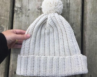 Patrón de Ganchillo Gorro de Invierno Fácil Unisex descarga instantánea PDF