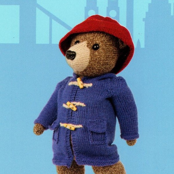 Paddington Bear with Clothes ~ 18"/47cm tall ~ DK Knitting Pattern