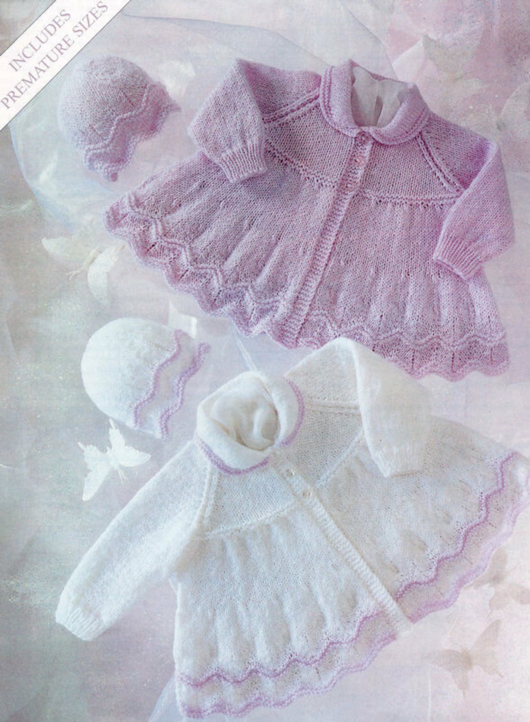 Prem Pattern Baby Prem Matinee Coats & Hat 12