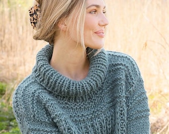 Rain Chain Suéter de punto para mujer damas PDF patrón de tejido de descarga instantánea