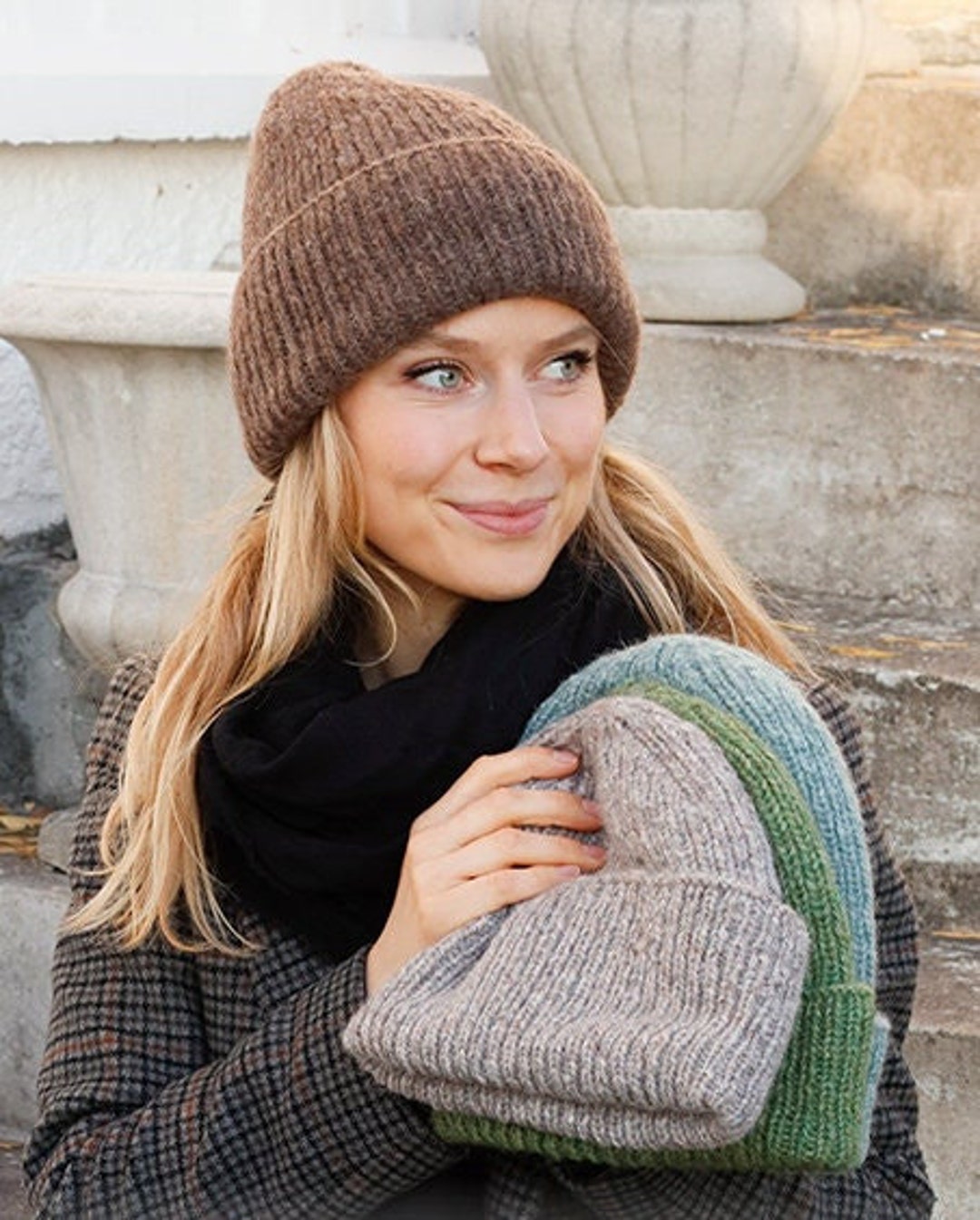 Hat Knitting Pattern Easy Winter Beanie Unisex Instant Download PDF - Etsy