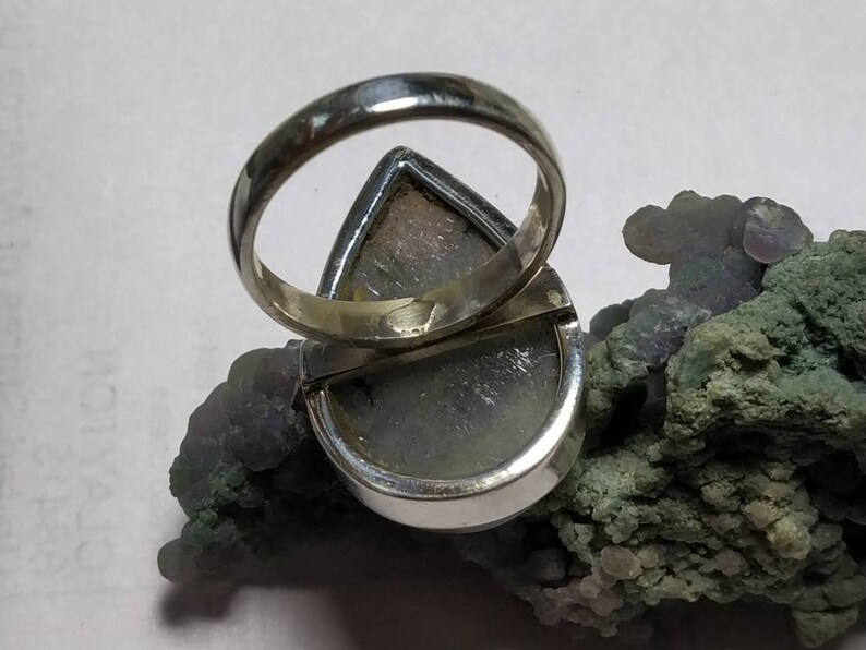 natural stone silver ring Multipurple Labradorite 92.5 sterling silver jewellery dual color,ring