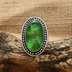 Australian Triplet Opal Ring~925 Sterling Silver Ring~Signet Ring~Dainty Ring~Natural Ring~Birthstone Ring~Opal Jewelry~Gift For Engagement
