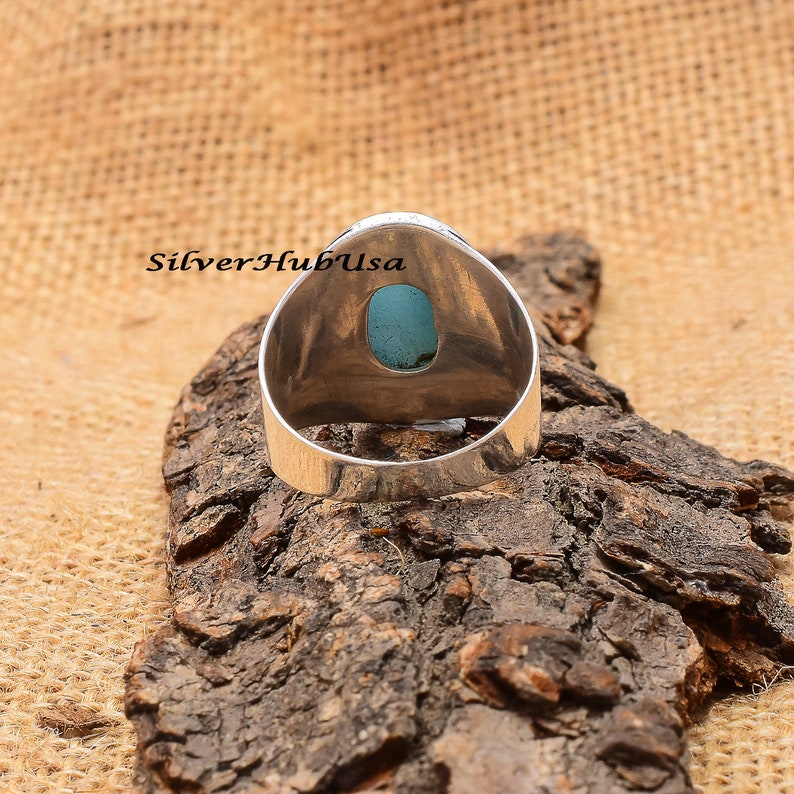 Yoga Ring Thumb Ring Statement Ring Wedding Ring 925 Sterling Silver Ring Larimar Ring Rings For Women Silver Ring Blue Stone Ring