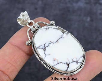 Vildhäst Jaspis 925 Sterling Silver Hänge - Handgjorda Smycken