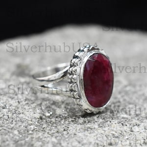 Ruby Ring 925 Sterling Silver Ring Gemstone Ring Handmade Ring, Stone Ring, Women ring,Gift For Women