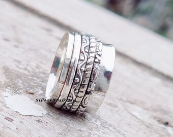 Handgefertigter Spinner Ring aus 925er Silber