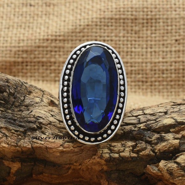 Natural Tanzanite Ring~925 Sterling Silver Ring~Genuine Stone Ring~Tanzanite Jewelry~Oval Cut Handmade Ring~Everyday Ring~Dainty Ring