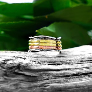 Endless Love Spinner Ring 925 Sterling Silver Fidget Band Ring for Anxiety Spinner Band for Men & Women | Valentine Gift | Love Spinner Ring