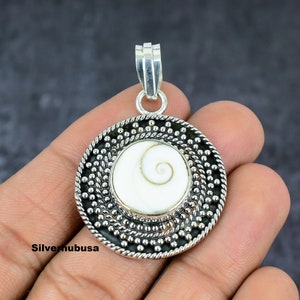 Handmade Shiva Eye 925 Sterling Silver Pendant: Gemstone Jewelry