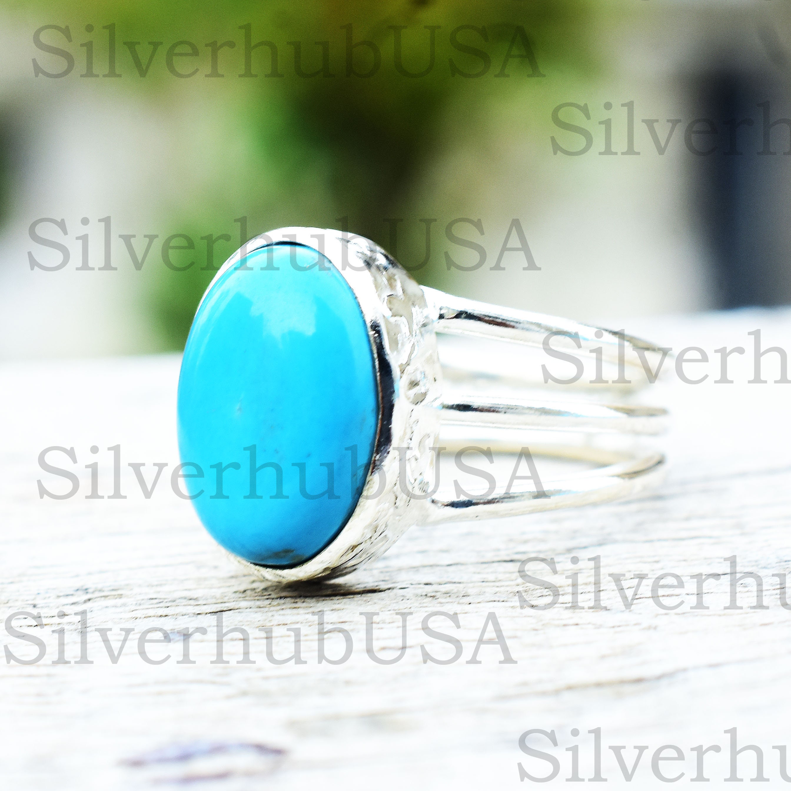 Sleeping Beauty Turquoise Sterling Silver Ring - Handmade Gemstone Ring ...