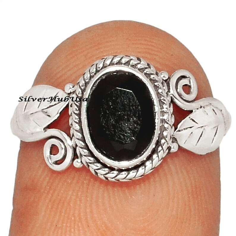 Statement Ring Etsy Jewelry Natural Ring Handmade Ring Black Onyx Ring Black Stone Ring 925 Sterling Silver Ring Gift For Women