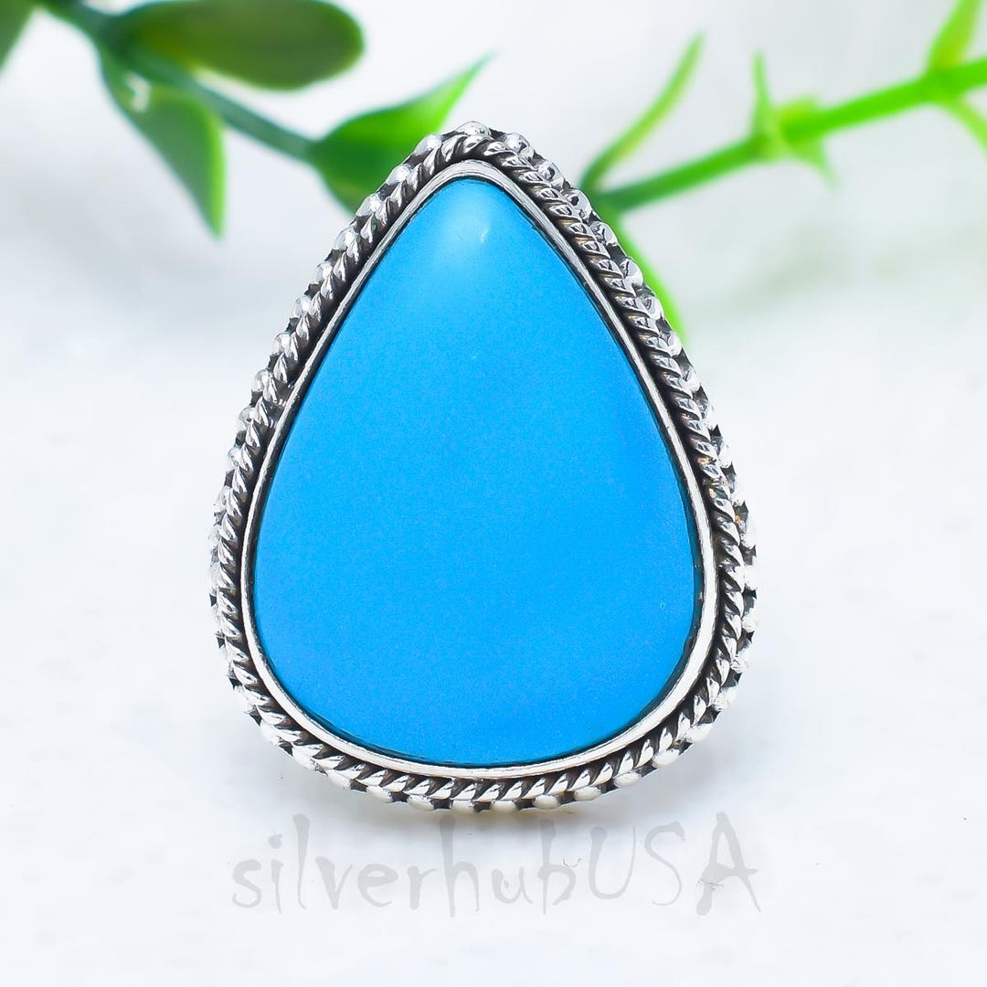 Sleeping Beauty Turquoise Handmade Ring | 925 Sterling Silver Boho ...